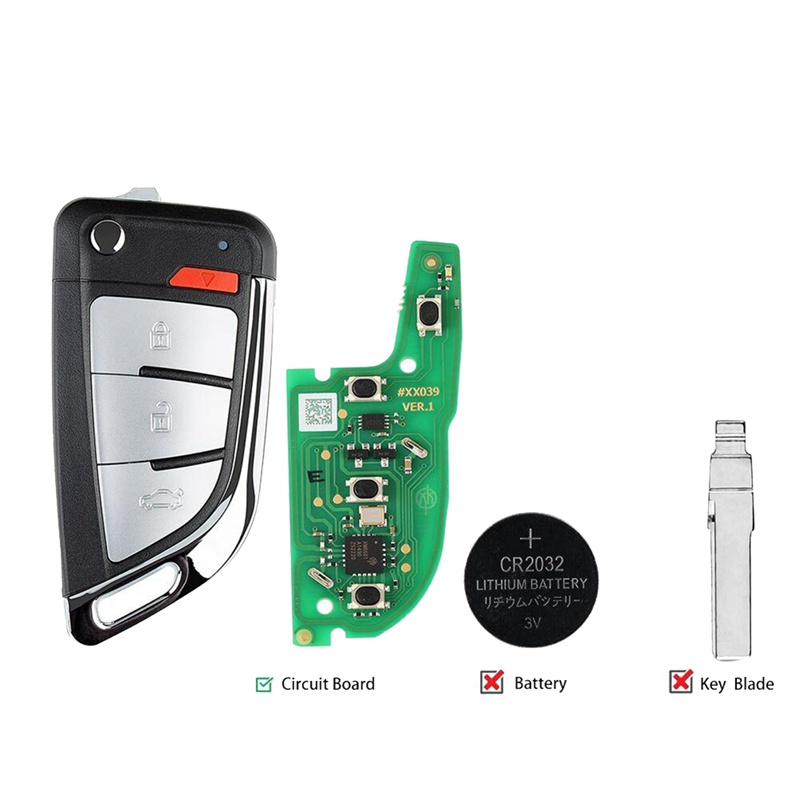 1 Chìa Khóa Điều Khiển Từ Xa XEKF20EN Màu Đen Thông Dụng Cho VVDI