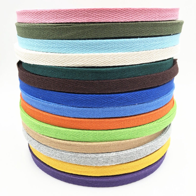 Cuộn Dây Cotton 10m 1cm Nhiều Màu Sắc Dùng Để Làm Đồ Handmade DIY