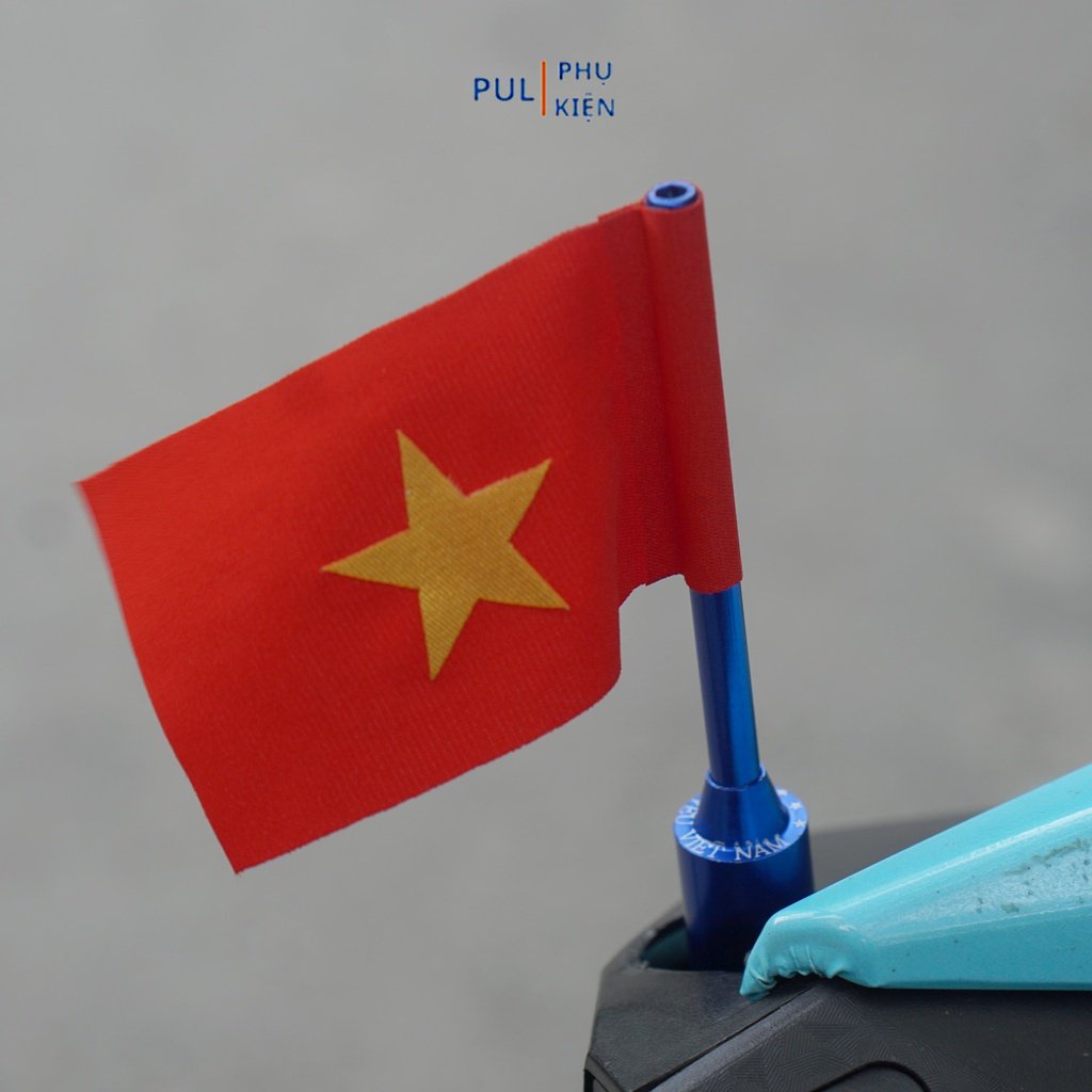 Cờ đỏ sao vàng Việt Nam gắn chân gương moto xe máy ốc 10li