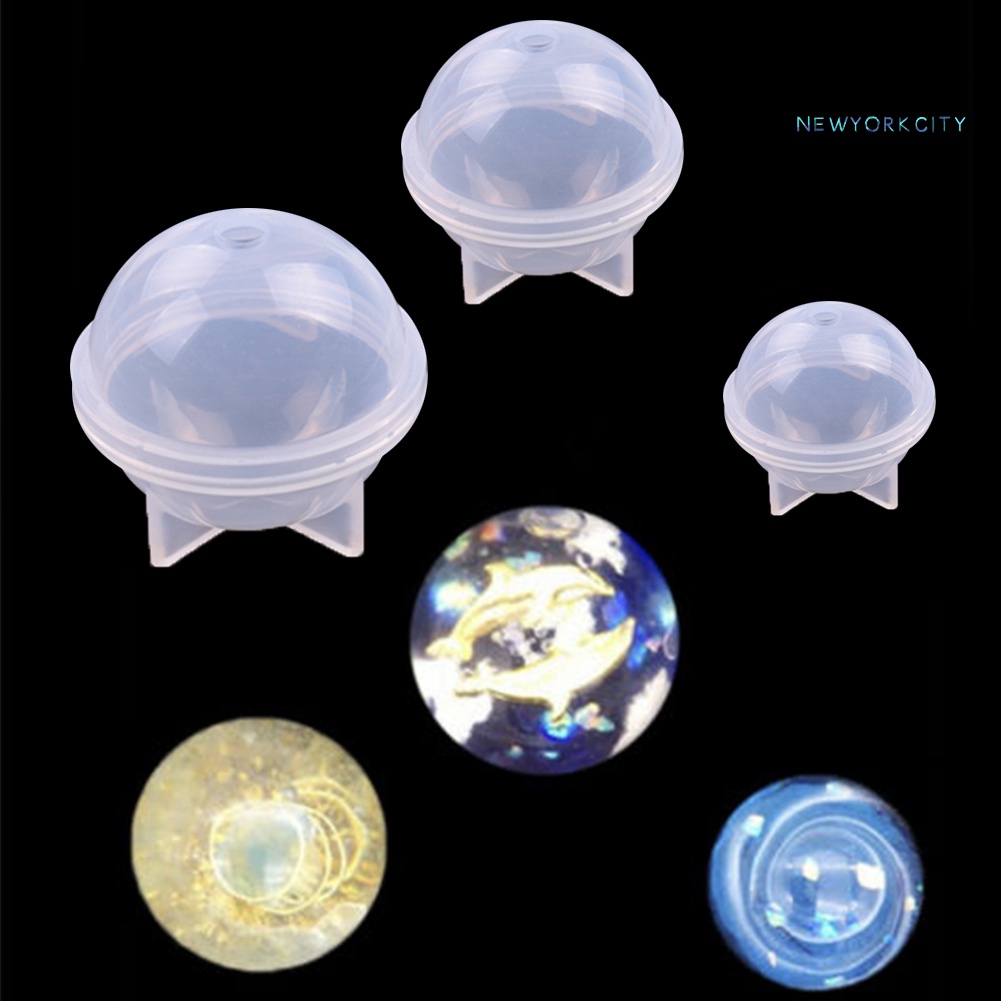 Khuôn Silicone Làm Đồ Trang Sức Hình Cầu 20 / 30 / 40 / 50 / 60mm