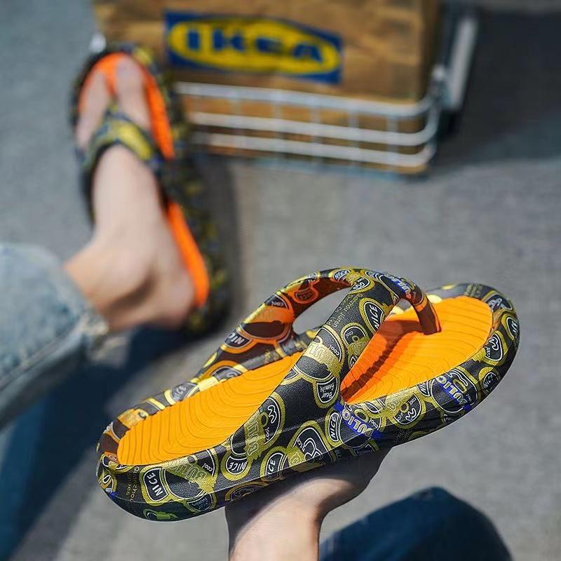 Hàng Bán Chạy Dép Kẹp Eva Đế Dày Chống Trượt In Hình Graffiti Thời Trang Cho Cặp Đôi
