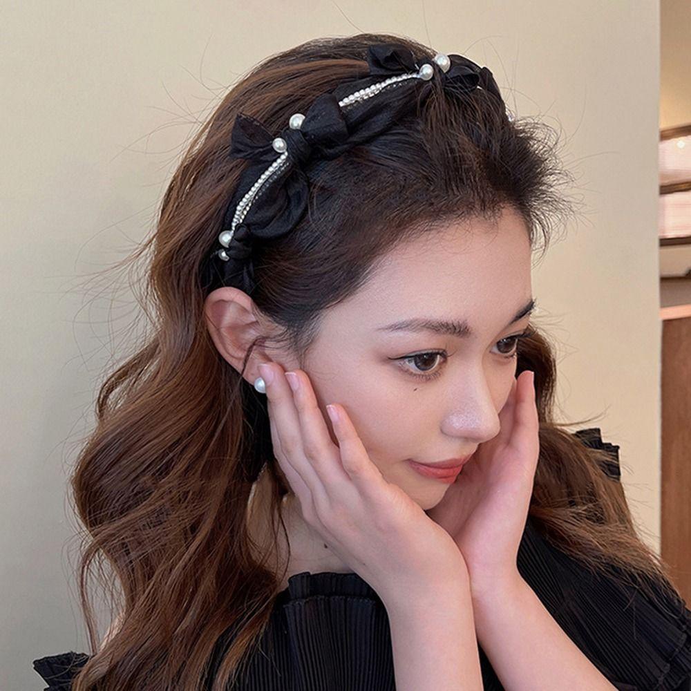 Băng Đô Cài Tóc Phối Lưới Mỏng 26Ede Thời Trang Thanh Lịch Cho Nữ