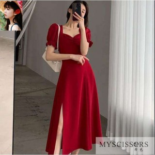 Đầm Đen Dáng Dài Cổ Vuông Cỡ Lớn Phong Cách Hàn Quốc Thời Trang Cho Nữ