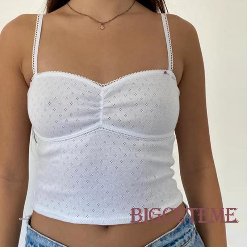 [] - Áo Hai Dây Mỏng Ghép Vải Hoa Thời Trang Mùa Hè Cho Nữ