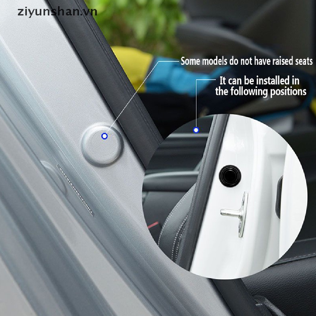 Set 4 / 8 Miếng Đệm Giảm Xóc Bằng Silicon Trang Trí Công Tắc Cửa Xe Hơi vn