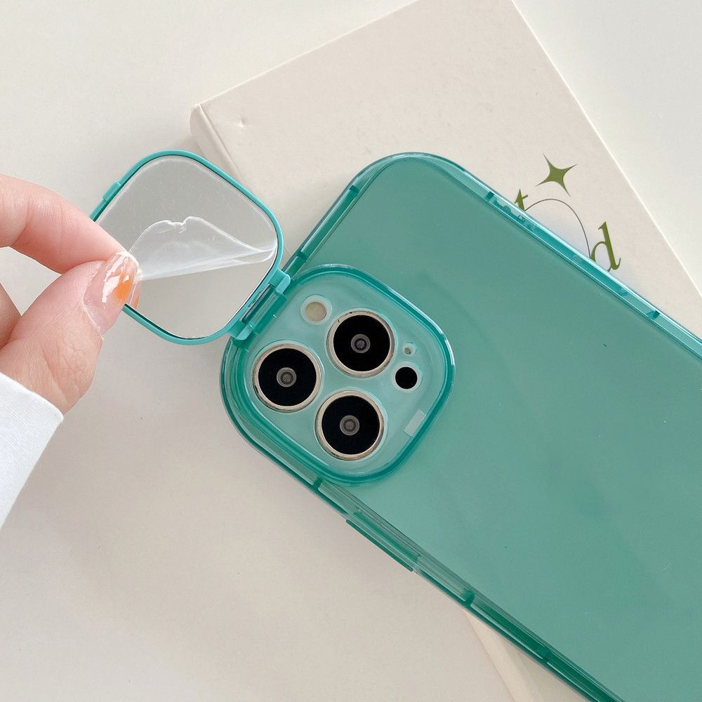 Ốp Điện Thoại Mềm Trong Suốt Chống Sốc Màu Kẹo Có Giá Đỡ Cho IPhone 14 13 Pro Max 12 11