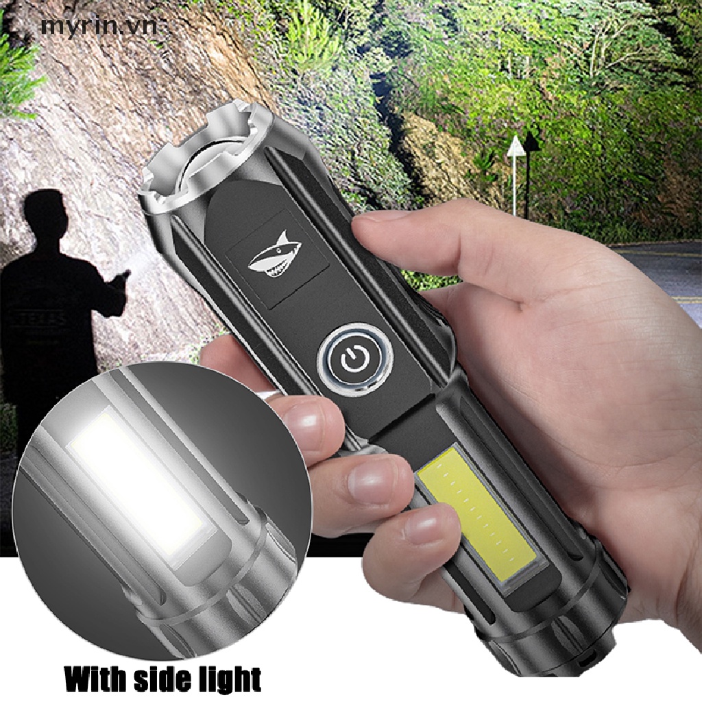 Đèn Pin LED COB Mini Chống Thấm Nước Có Thể Sạc Lại Qua USB