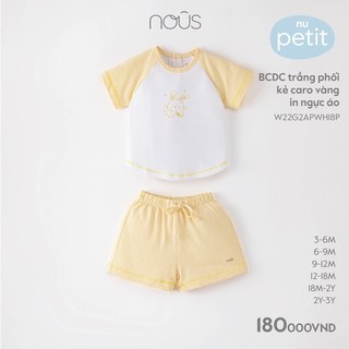 Bộ cộc caro nous 2023 mẫu mới cho bé 9 tháng 12 tháng 18 tháng 24 tháng