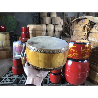 Trống gỗ mít da trâu kèm dùi ⚡ GIÁ TỐT ⚡ Trống trung thu cho bé, trống gỗ chuẩn làng nghề Đọi Tam