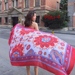 Khăn choàng boho thổ cẩm đi biển phong cách