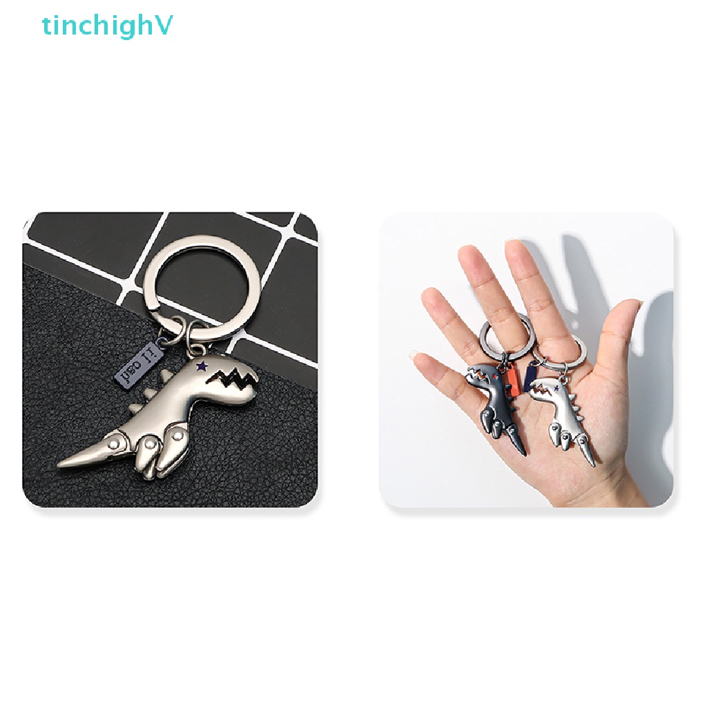 [TinchighV] Móc Chìa Khóa Xe Hơi / Túi Xách Hình Máy Bay Khủng Long Bằng Kim Loại Chống Thất Lạc
