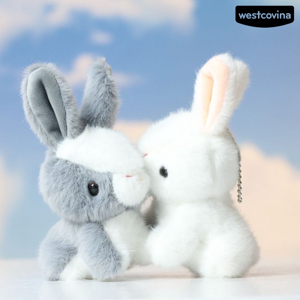 [COD]♋Thú Nhồi Bông Hình Thỏ Mắt 3D 14cm Mềm Mại Trang Trí Nhà Cửa