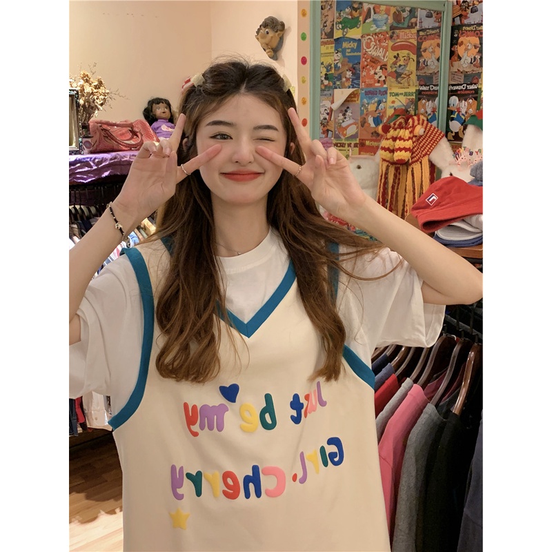 Áo Thun Tay Ngắn Cổ Thuyền Chất Liệu Cotton Thời Trang Mùa Hè Cho Nữ