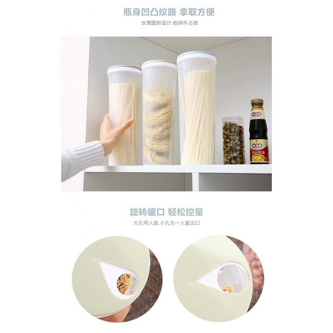 Kitchen noodle storage box noodles pasta bucket sealed canned large capacity grain transparent storage tank