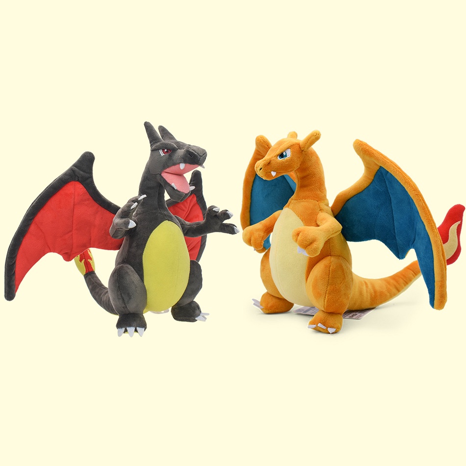 Búp Bê Nhồi Bông Hai Chú Thằn Lằn Charizard Màu Vàng Đen 0k