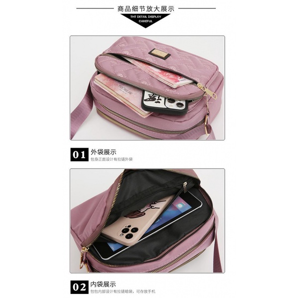 Túi Xách Vải Oxford Nhiều Ngăn Chống Thấm Nước Thời Trang Công Sở Cho Nữ