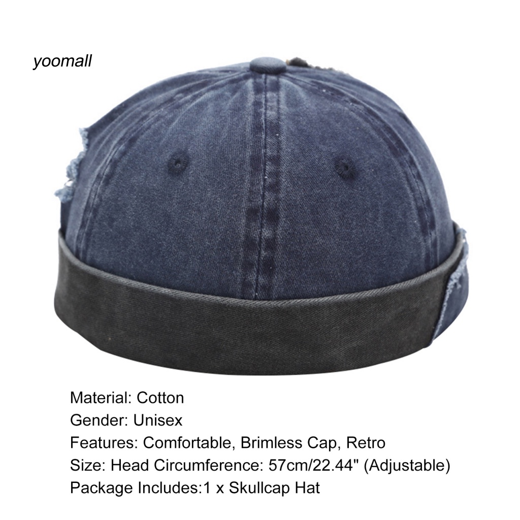 Mũ Beanie Không Vành Thoáng Khí Thiết Kế Điều Chỉnh Được Phong Cách Retro Đường Phố