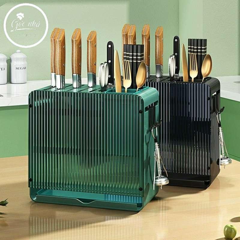 Kệ cắm dao thớt/đũa thìa hợp kim cao cấp kiểu dáng hiện đại giúp căn bếp gọn gàng