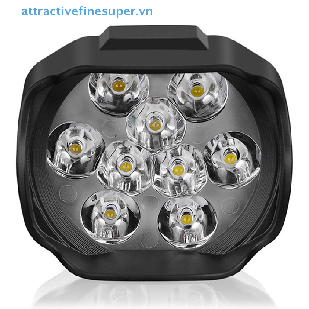 Đèn Pha Siêu Sáng 9 Bóng LED 6W DC12V Cho Xe Máy / Xe Đạp