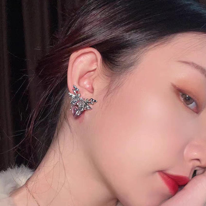 Bông Tai Mạ Bạc 2023 Hình Bướm Đơn Giản Phong Cách Punk Ngọt Ngào Cho Nữ