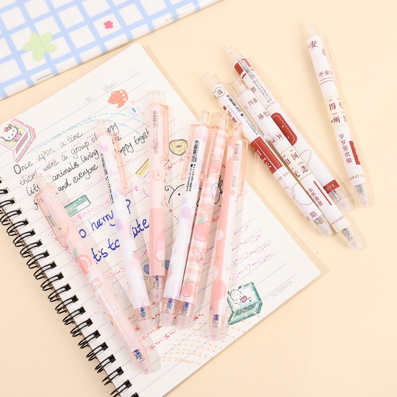 Bút Mực Gel Ngòi 0.5mm Họa Tiết Hoạt Hình Dễ Thương