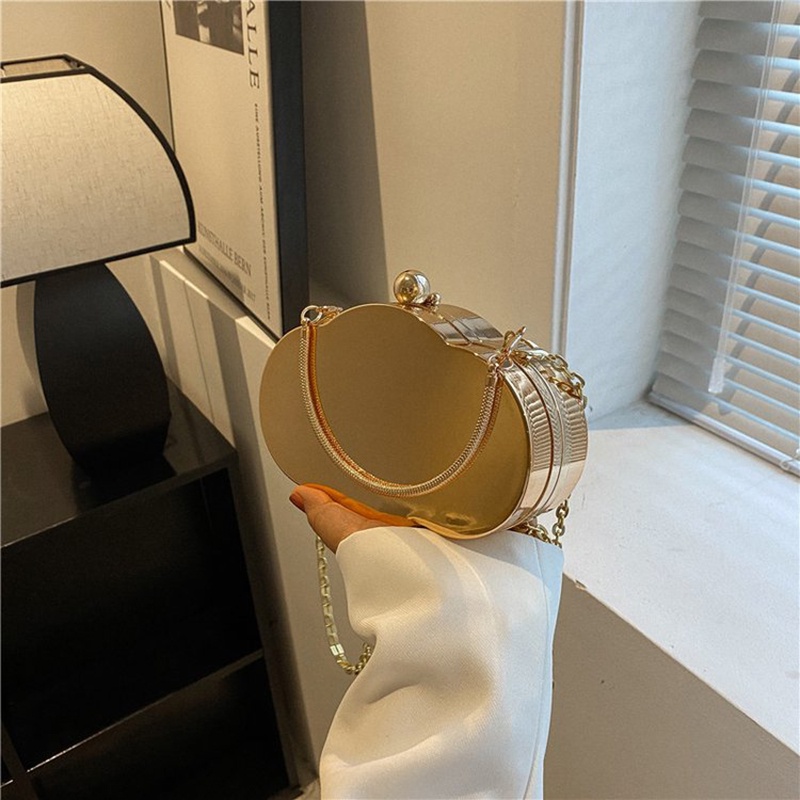 Túi Đeo Vai Đựng Son Môi Cỡ Nhỏ Màu Vàng Lấp Lánh Thời Trang Cho Nữ