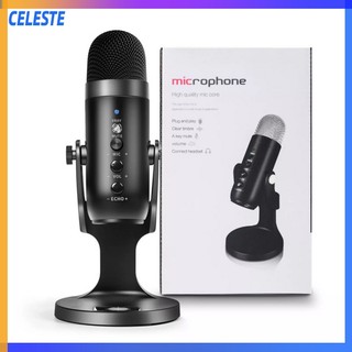 Micro cele condenser cổng usb 3.5mm chuyên nghiệp thu âm trực tiếp cho máy tính pc / studio