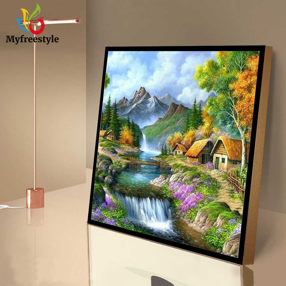 30*30cm Bộ Tranh Đính Đá 5D Họa Tiết Ngôi Nhà Độc Đáo Diy B2243