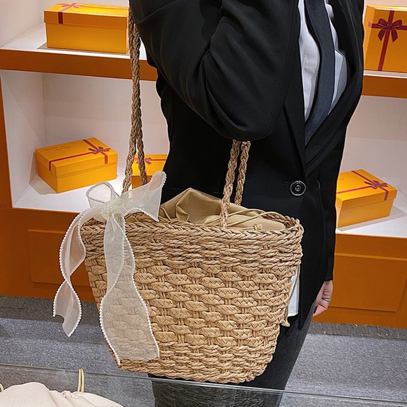 Túi Đeo Vai Dây Rút Phong Cách retro Đơn Giản Thời Trang Cho Nữ