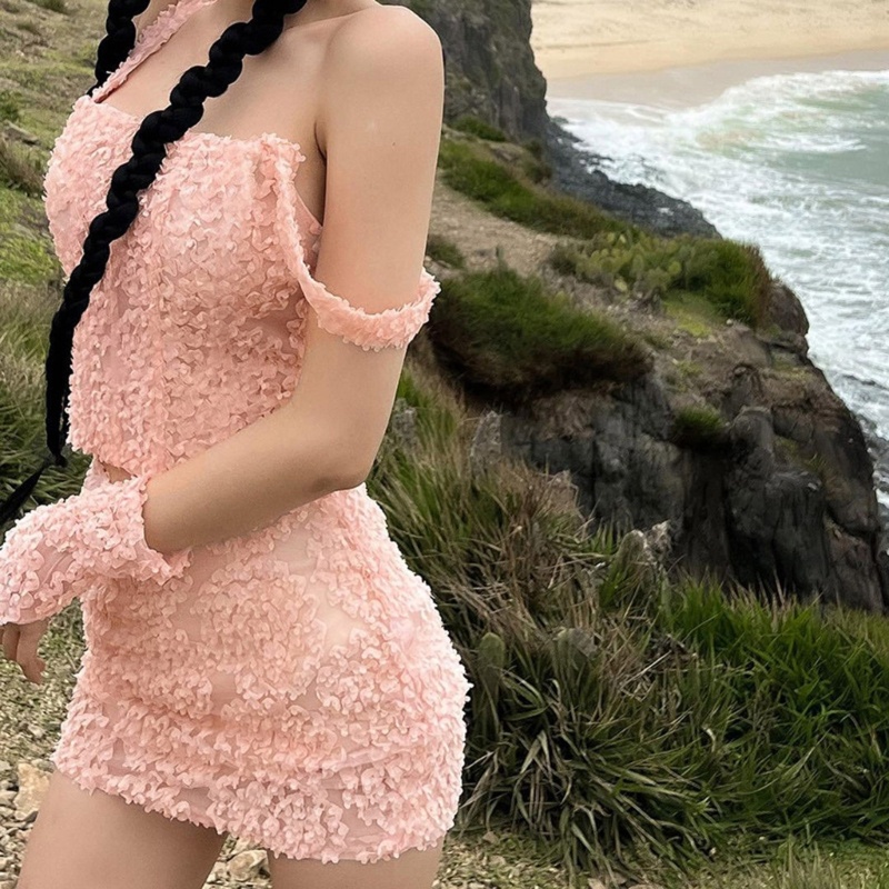 Áo Tank Top Chất Liệu Cotton Mềm Co Giãn Phối Ren Hoa Thời Trang Cho Nữ