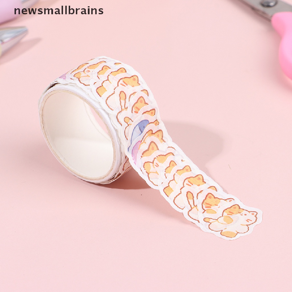Cuộn 100 Băng Dính Washi Hình Thú Hoạt Hình Dễ Thương