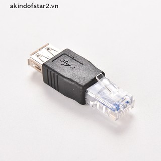 Rj45 male to usb af a female adapter socket lan network ethernet router plug