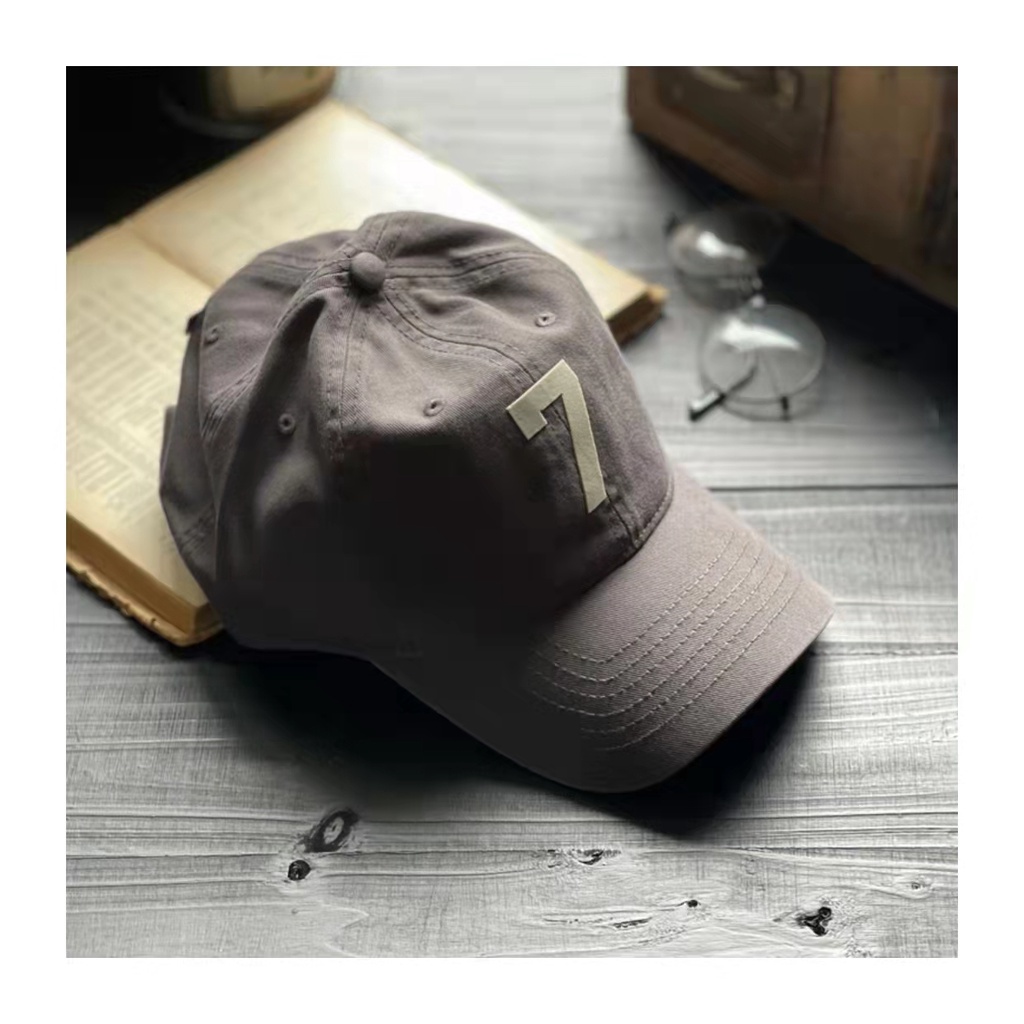 Mũ Lưỡi Trai ESSENTIALS  Vải Cotton Mềm Thêu Số 7 Thời Trang Cho Nam Và Nữ