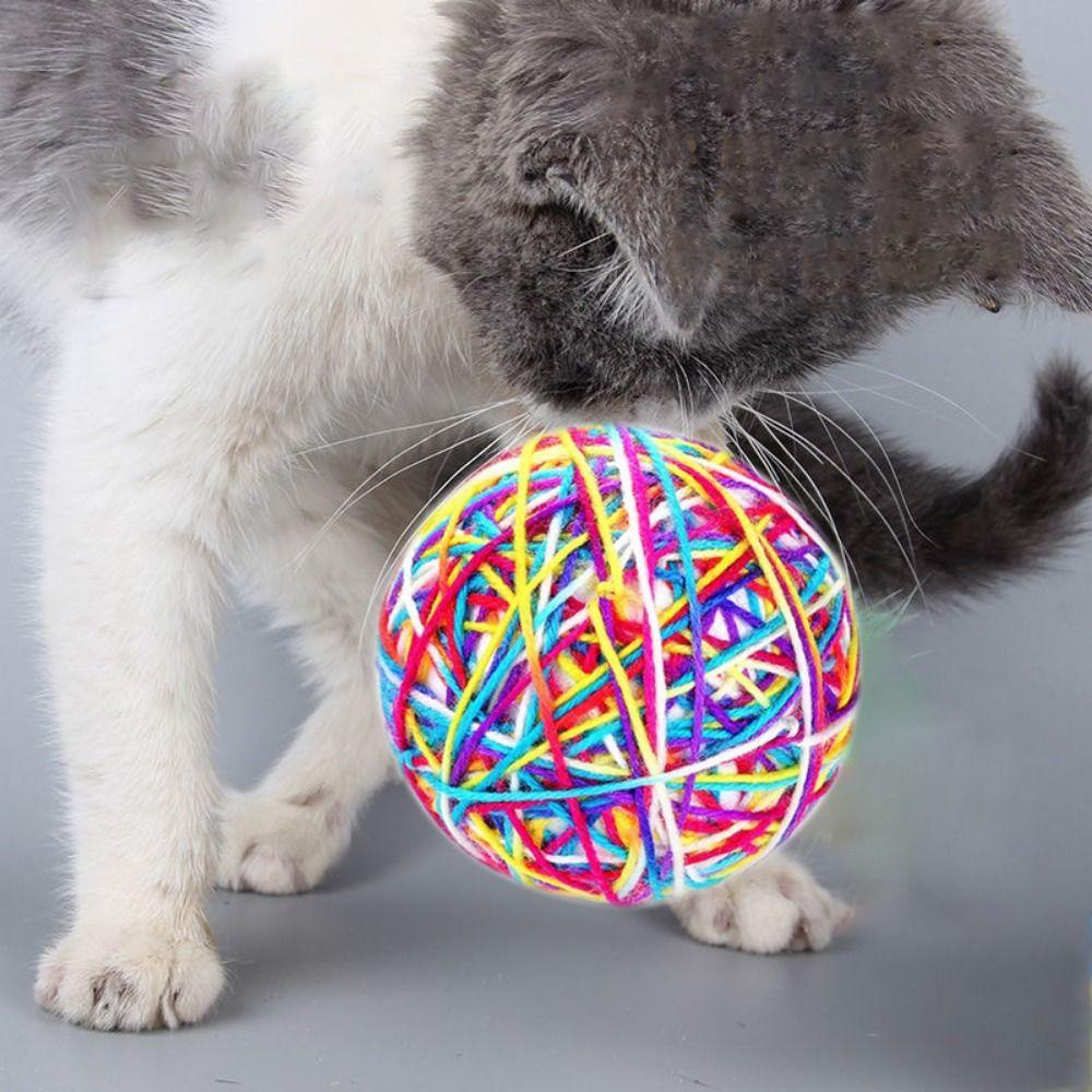 Bóng Lăn Bằng Len Mềm Mại Vui Nhộn Chống Cắn Cho Mèo Cưng