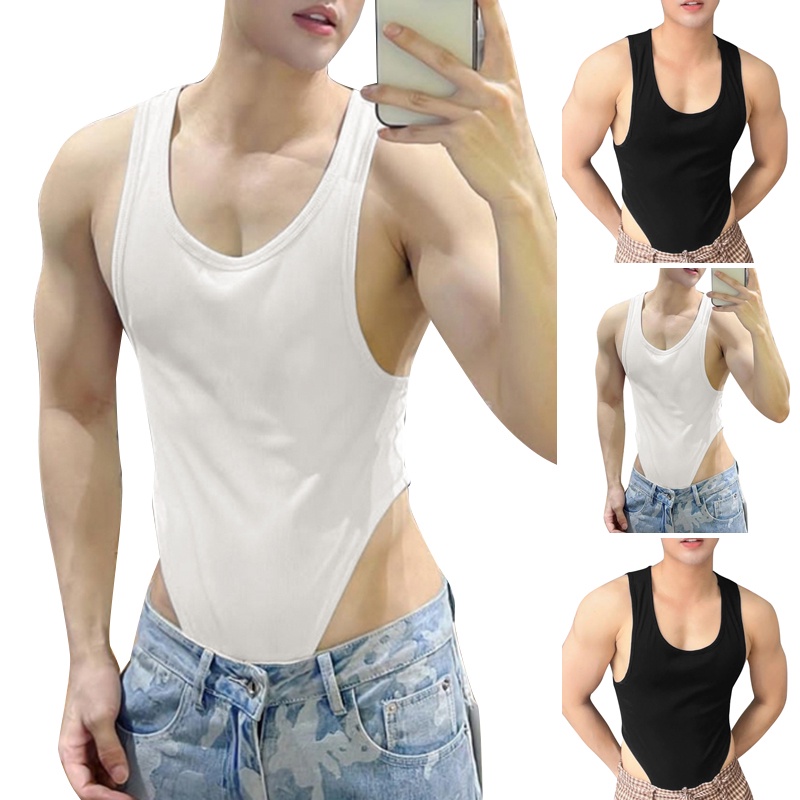 Áo INCERUN không tay màu trơn đơn giản thời trang dành cho nam | BigBuy360 - bigbuy360.vn