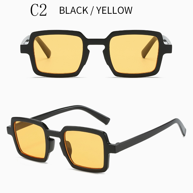 Kính Mát Gọng Vuông Nhỏ Chống Tia UV Phong Cách Vintage Thời Trang Cho Nam Nữ