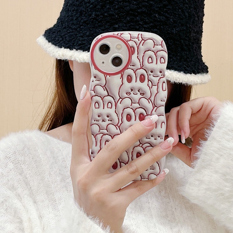 Oppo A17 A77S A76 A96 A54 4G 5G A16 A16S A74 A95 A94 A93 A55 A53 A33 2020 A52 A72 A92 A15 A15S A31 A1K A12E A3S A9 A5 A7 A5S A12 A11K A57 2022 A83 A71 2018 A59 F11 Pro F9 F7 F1S F5 Youth Cartoon Visual 3D Wavy Edge Couple Soft Phone Case STB 31