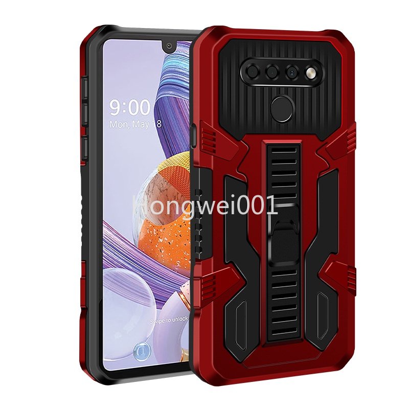 Ốp Điện Thoại PC Cứng Viền TPU Dẻo Kèm Giá Đỡ Đứng Chống Sốc Cho LG K31 K41S K51 K51S Stylo 6 7 4G 5G Aristro 5 Pro