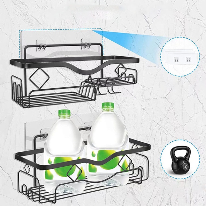 Giá Đỡ Mỹ Phẩm Bằng Kim Loại Gắn Tường Không Cần Đục Lỗ Cho Nhà Bếp / Phòng Tắm