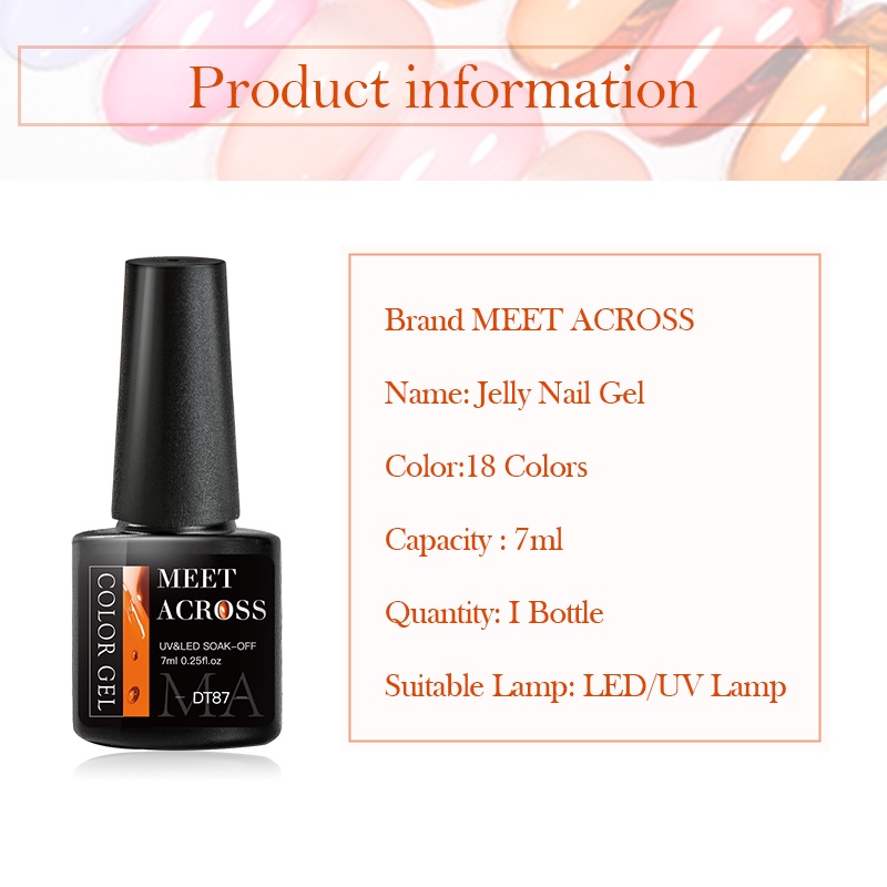 Gel sơn móng tay MTSSII MEET ACROSS UV màu nude hồng bán vĩnh viễn 7ml