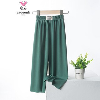 【YAOEENH】Quần Ống Rộng Kẻ Sọc Thoáng Khí Thời Trang Cho Mẹ Và Bé Cỡ Lớn 100-xl