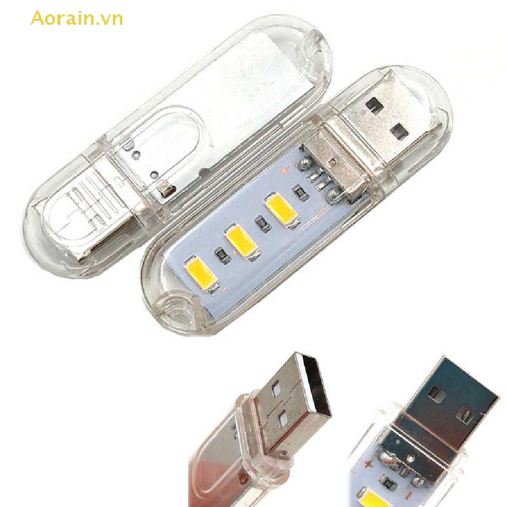 Đèn LED 3 Bóng Mini Di Động Kèm Sạc USB Tiện Dụng Mang Theo Cắm Trại