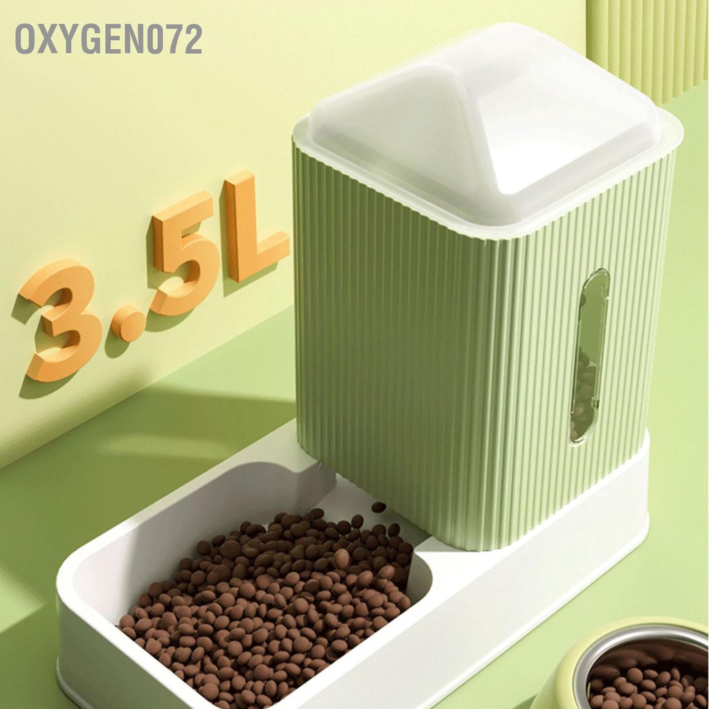 [Tiện lợi] Bình tự động rút nước, hạt cho thú cưng size siêu lớn 3,5L - Bộ nạp và nước cho thú cưng Có thể tháo rời hoàn toàn - Oxygen072