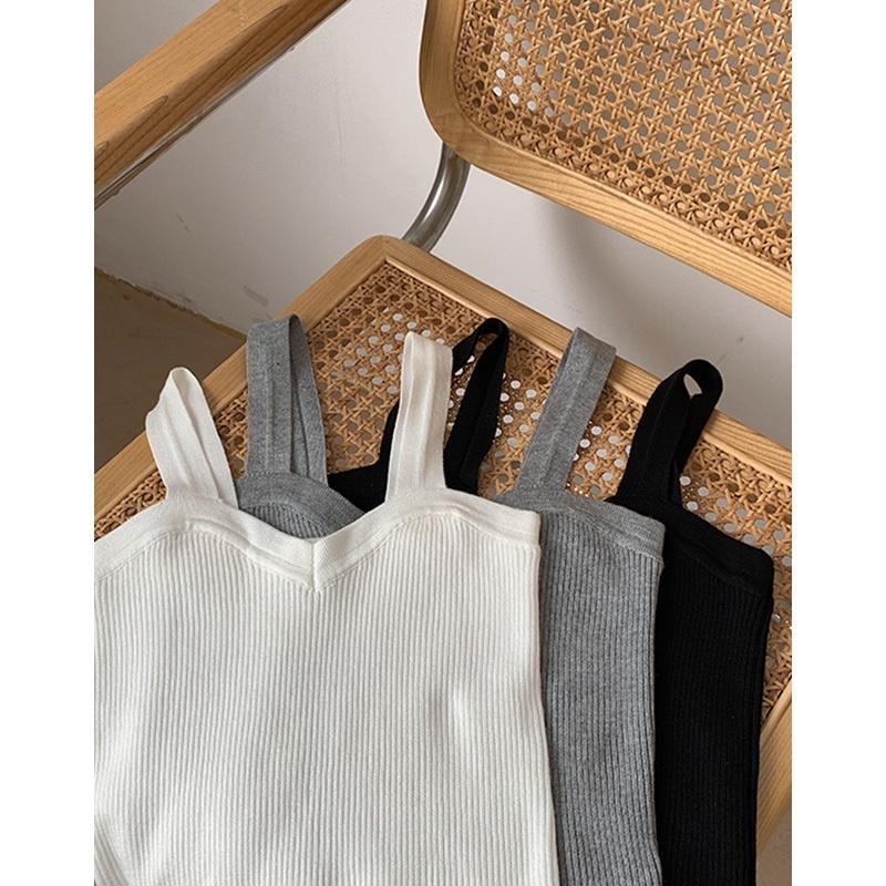 Áo Dệt Kim Dài Tay / Áo Hai Dây Hở Lưng Xinh Xắn T351 Dành Cho Nữ