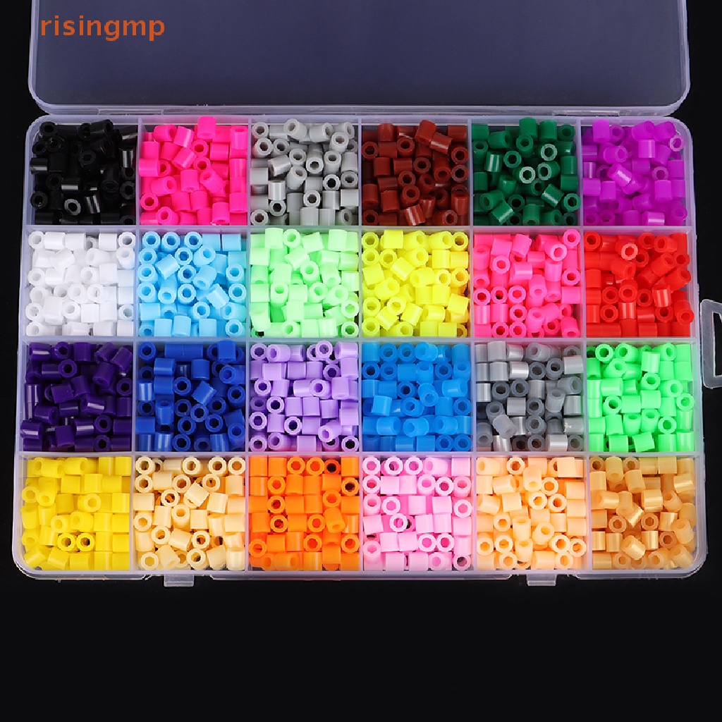 Set 24 Hạt Hama 5mm Tự Làm Đồ Chơi 3D Cho Bé