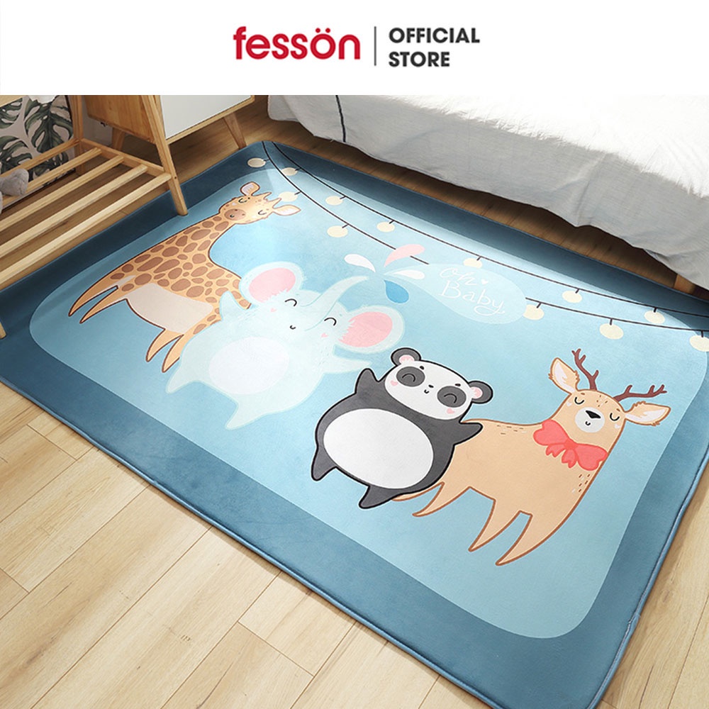 Thảm Trải Sàn Phòng Ngủ, Phòng Khách Cao Cấp Fesson Home Độ Dày 1,2cm Thỏa Sức Cho Bé Hoạt Động