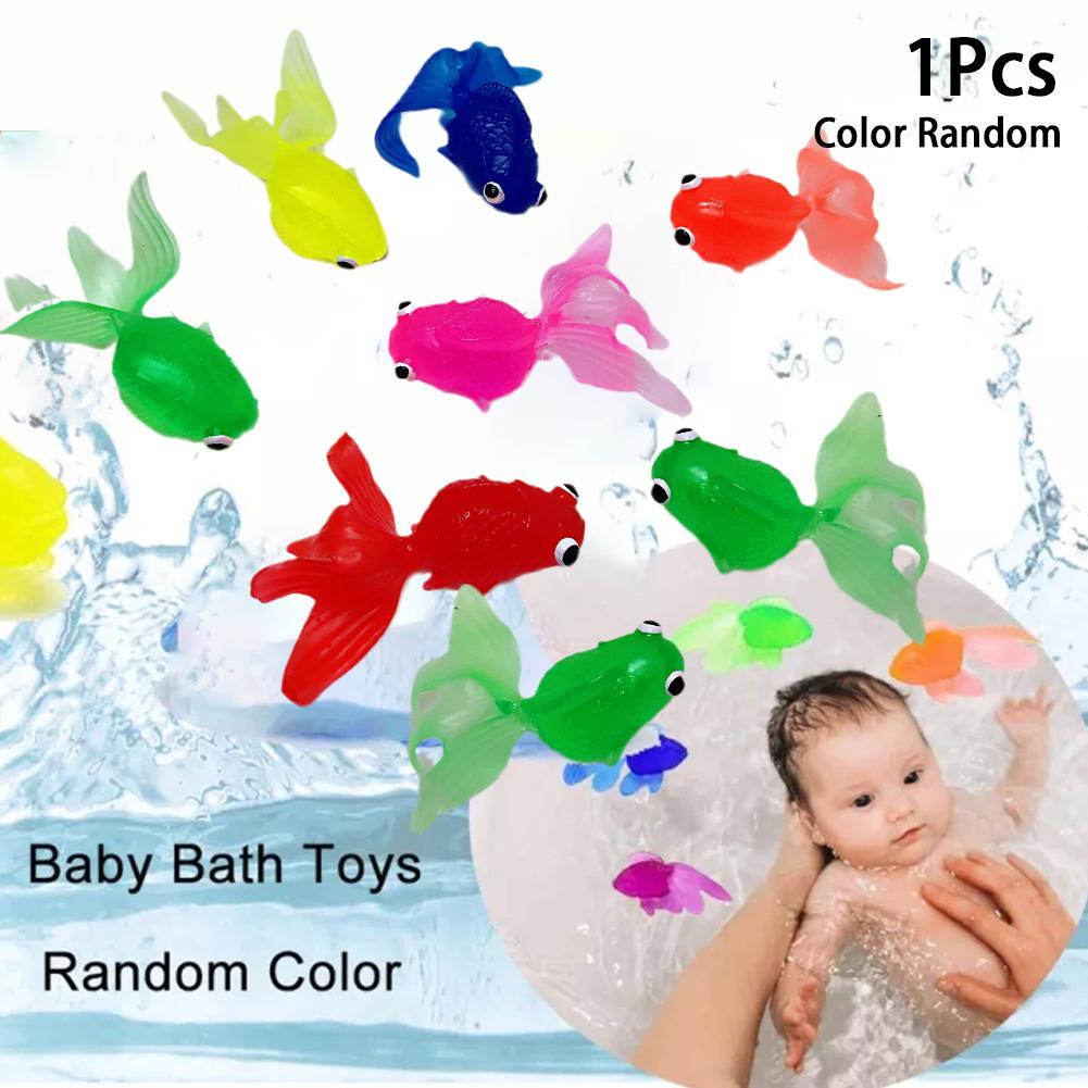 Set 10 Cá Vàng Cao Su Mềm Đồ Chơi Cho Bé Chơi Khi Tắm