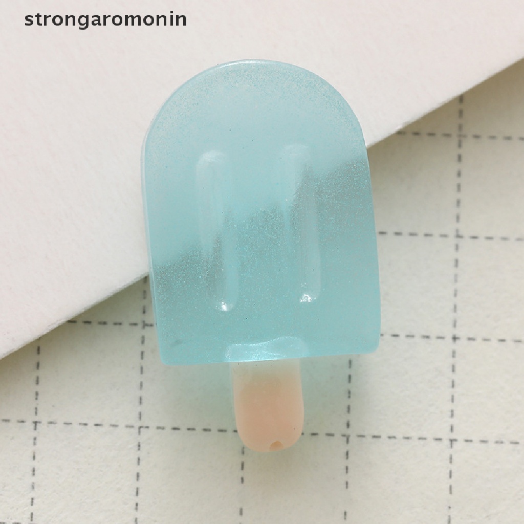 ST  5Pcs Miniature Luminous Ice Cream Cute Resin Ornament Car Decoration Accessories ST