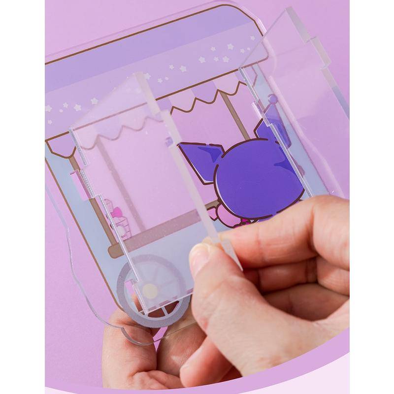 SANRIO Hộp Đựng Bút Bằng Acrylic Trong Suốt Họa Tiết Hoạt Hình Cinnamoroll Mymelody Kuromi Pochacco Pompom Purin Sáng Tạo