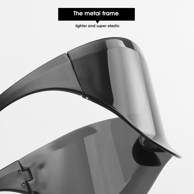 Kính Mát Thể Thao Không Gọng Chống Gió Oversized Cho Nam Nữ